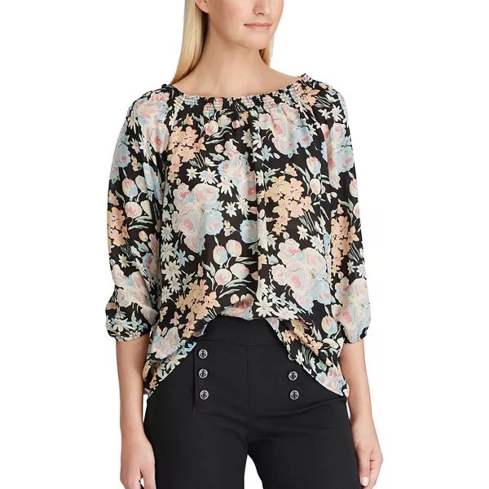 Floral Sheer Loose Blouse